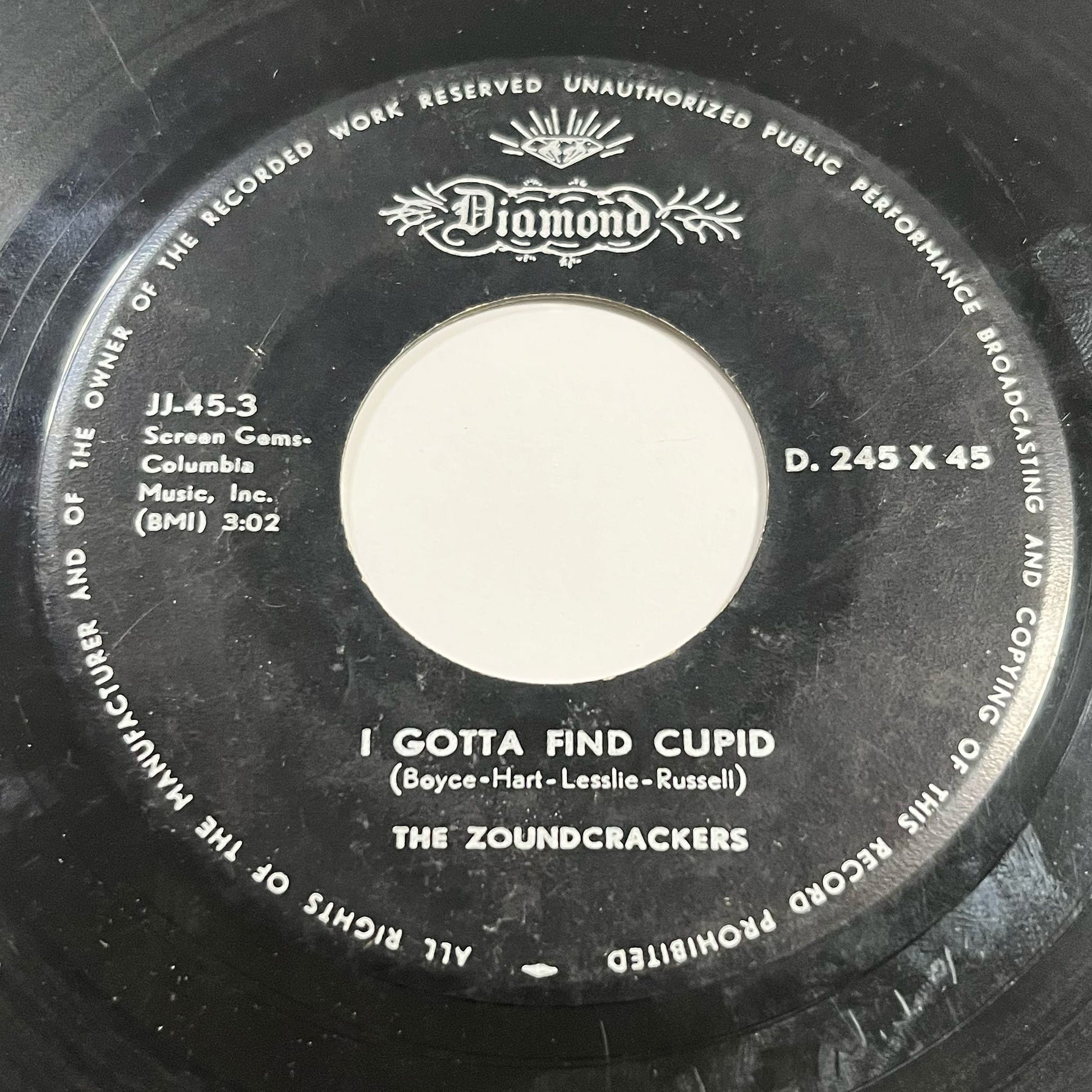 The Zoundcrackers - I Gotta Find Cupid / I Only Came To Say Goodbye - Five Flags Records