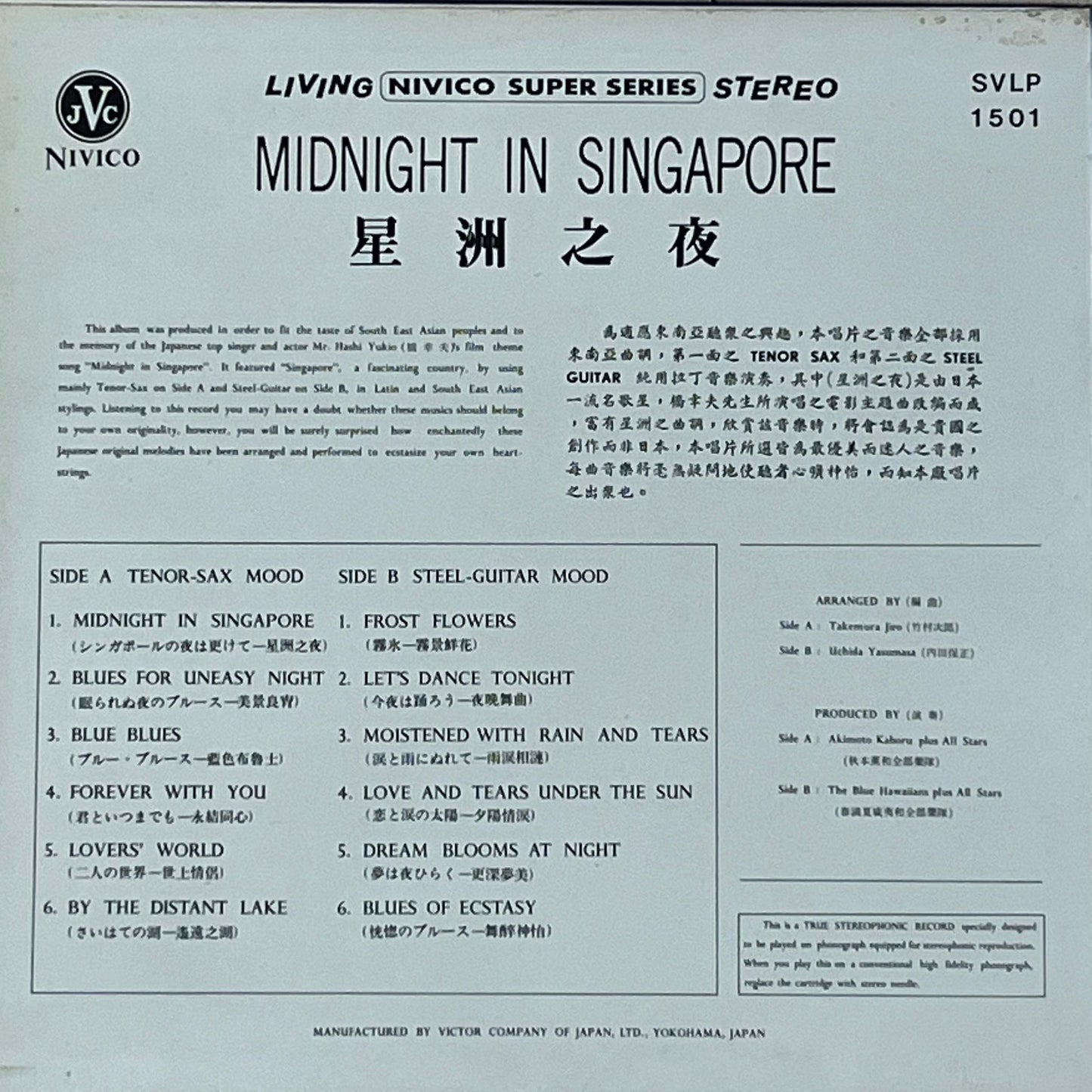 Kahoru Akimoto Quintet & Allstar - Midnight In Singapore 星洲之夜