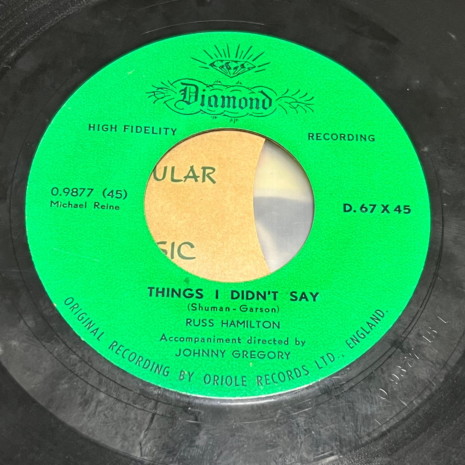 Russ Hamilton - Strange Are The Ways Of Love / Things I Didn't Say - Five Flags Records